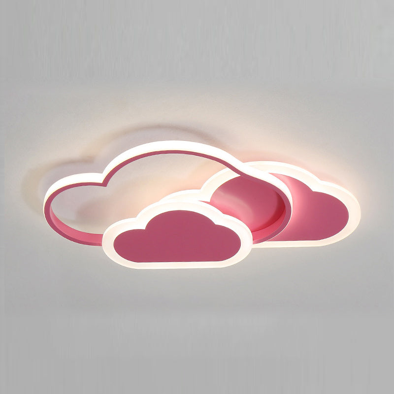 LED-kinderkamer acryl en metalen plafondverzonken kleurrijke wolkenpatroon inbouwverlichting