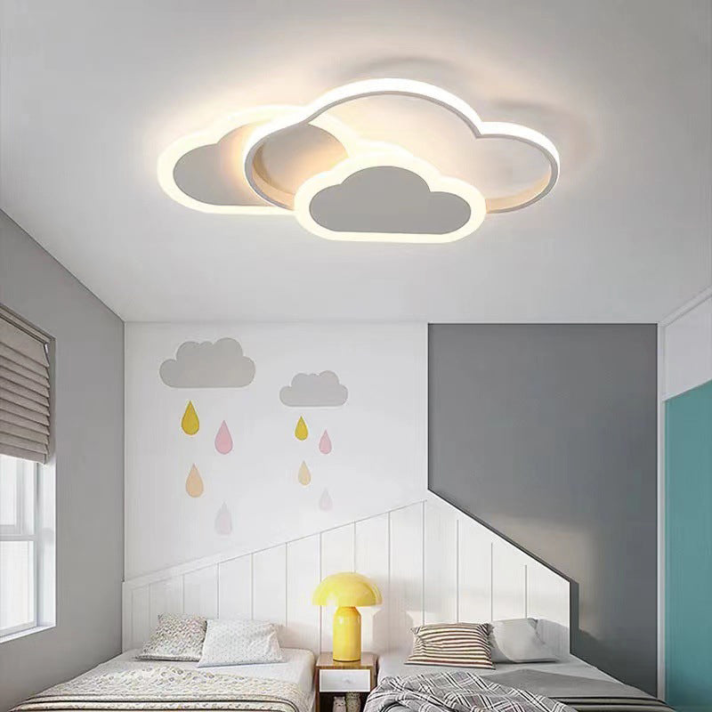 LED-kinderkamer acryl en metalen plafondverzonken kleurrijke wolkenpatroon inbouwverlichting