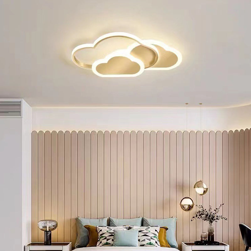 LED-kinderkamer acryl en metalen plafondverzonken kleurrijke wolkenpatroon inbouwverlichting