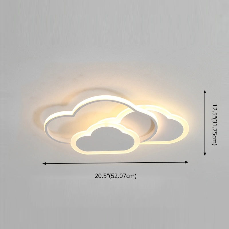 LED-kinderkamer acryl en metalen plafondverzonken kleurrijke wolkenpatroon inbouwverlichting