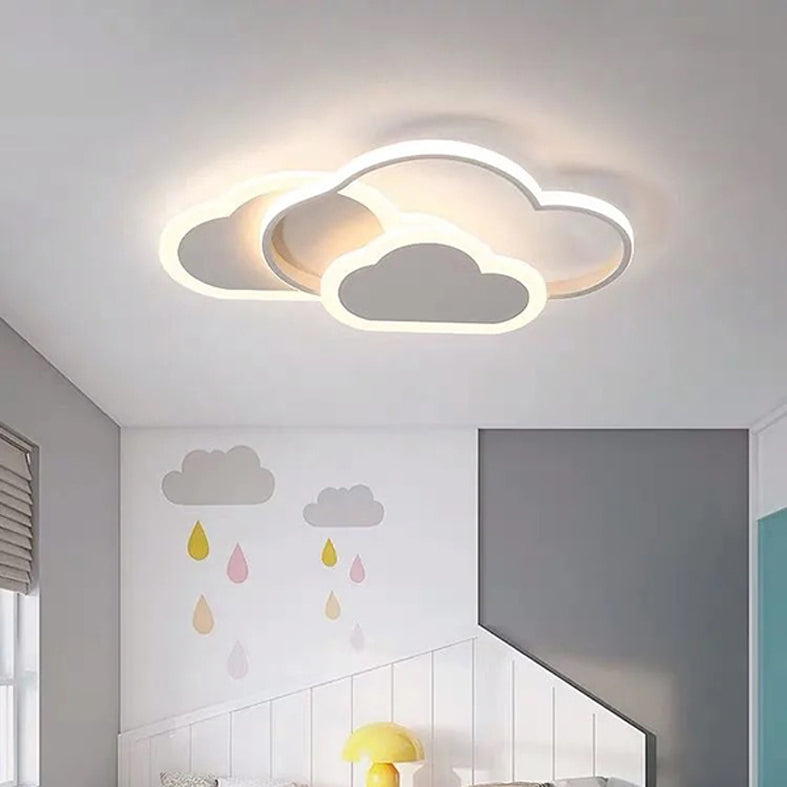 LED-kinderkamer acryl en metalen plafondverzonken kleurrijke wolkenpatroon inbouwverlichting
