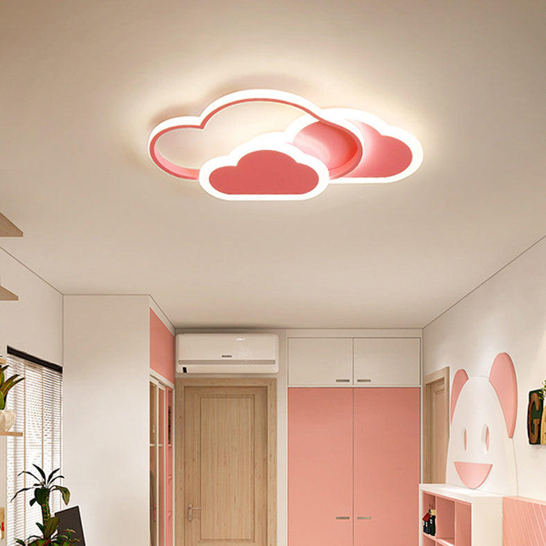 LED-kinderkamer acryl en metalen plafondverzonken kleurrijke wolkenpatroon inbouwverlichting