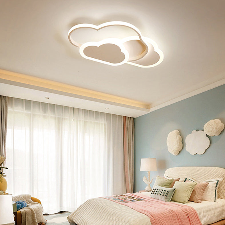 LED-kinderkamer acryl en metalen plafondverzonken kleurrijke wolkenpatroon inbouwverlichting