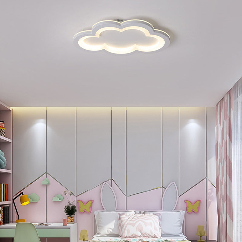 Joli plafonnier LED à motif de nuage, plafonnier pour chambre d'enfant