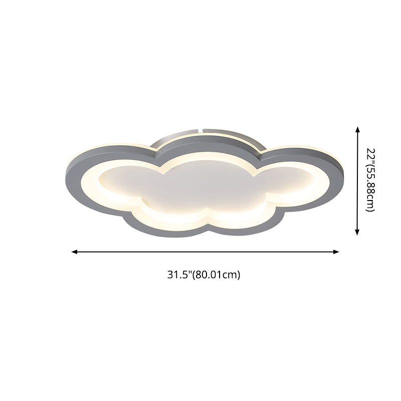 Joli plafonnier LED à motif de nuage, plafonnier pour chambre d'enfant