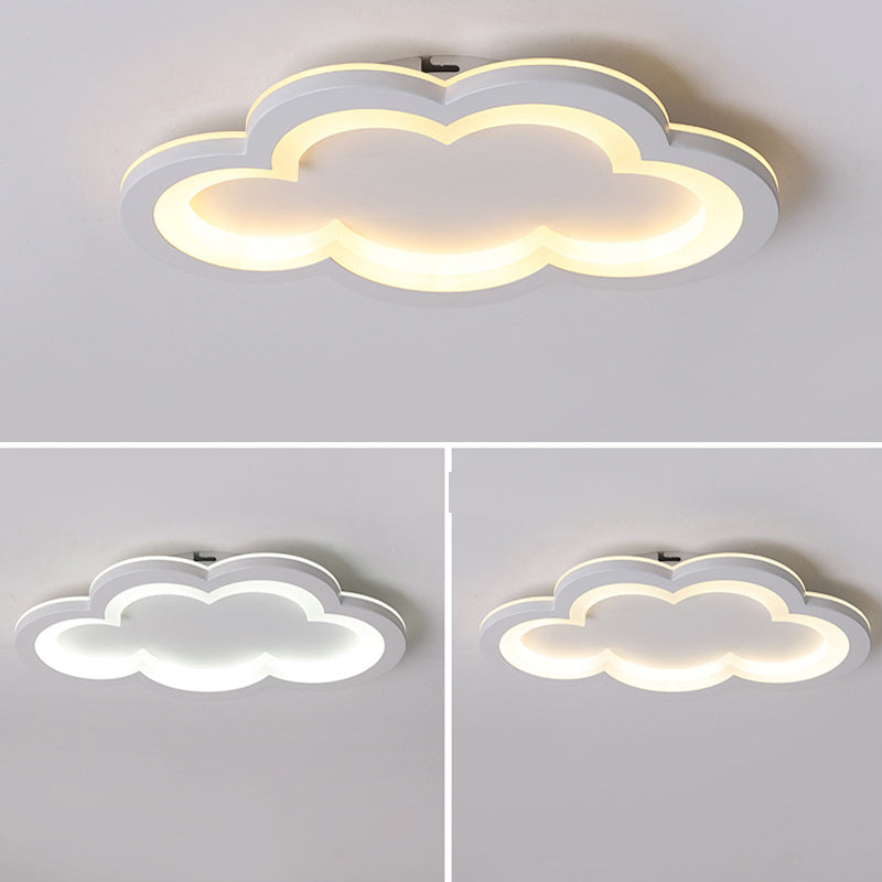 Joli plafonnier LED à motif de nuage, plafonnier pour chambre d'enfant