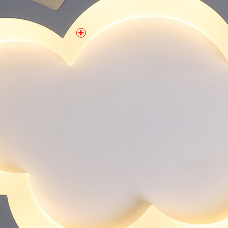 Joli plafonnier LED à motif de nuage, plafonnier pour chambre d'enfant