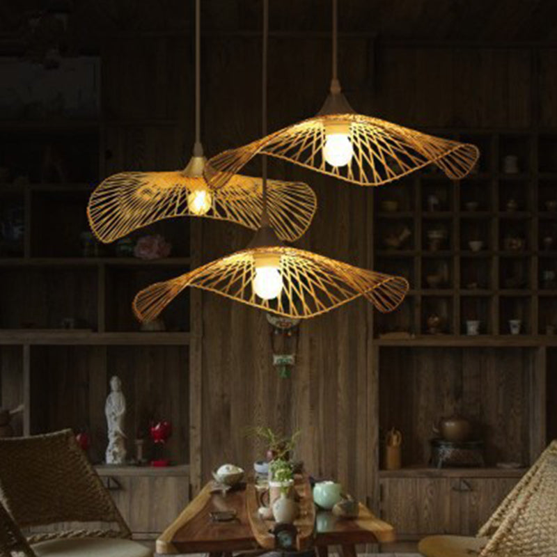 Twist Twist Twist Ciptenant Lighting Fishtures Rattan Hanging Light con cavo sospeso per il ristorante