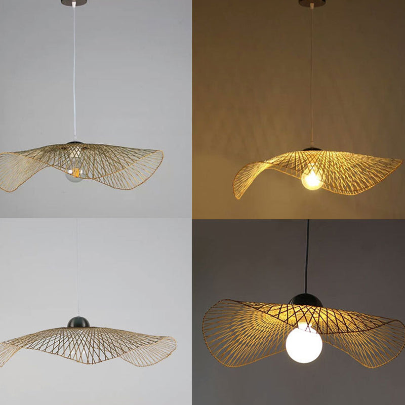 Twist Twist Twist Ciptenant Lighting Fishtures Rattan Hanging Light con cavo sospeso per il ristorante