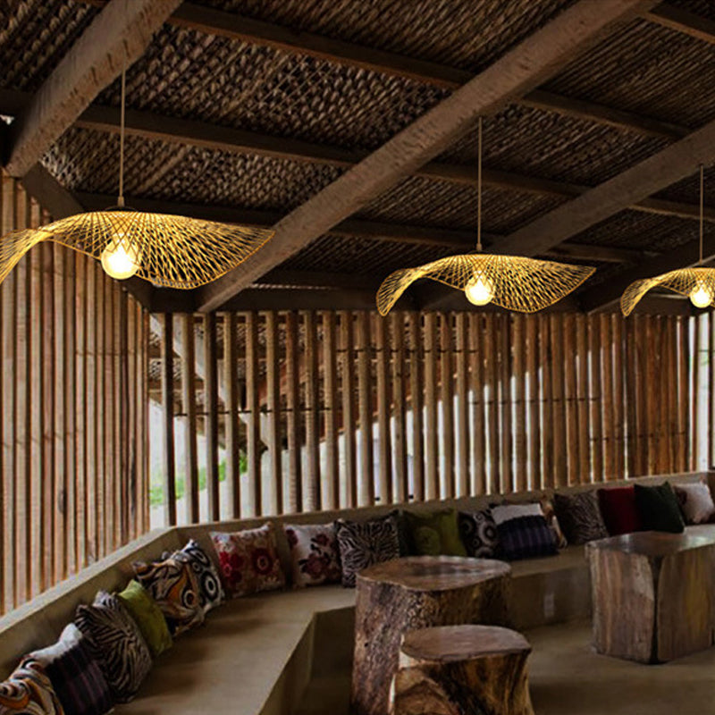 Twist Twist Twist Ciptenant Lighting Fishtures Rattan Hanging Light con cavo sospeso per il ristorante