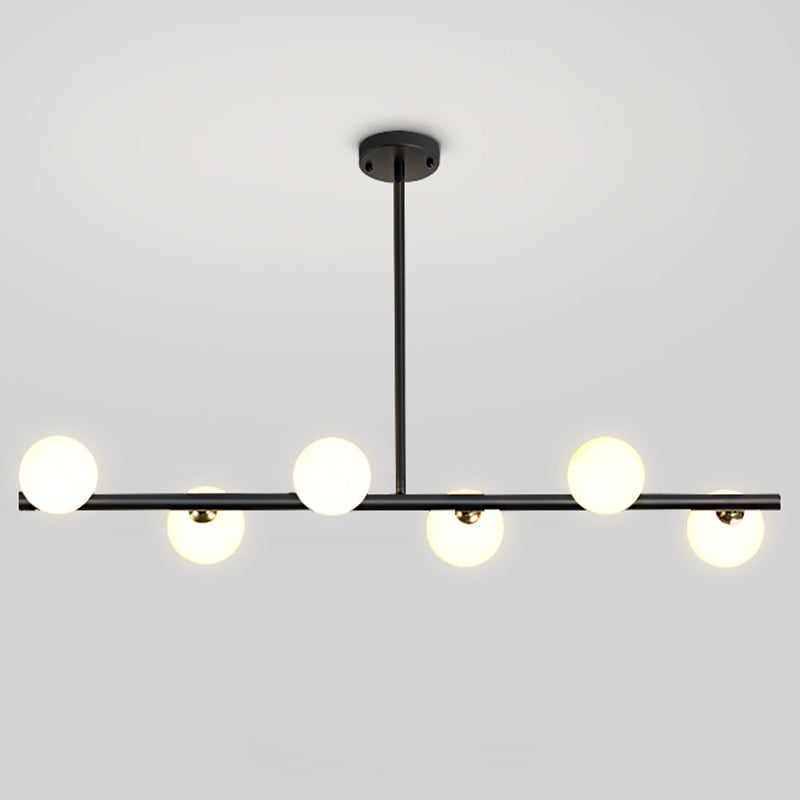 Spherical Glass Over Island Lighting Contemporary Style Pendant Lighting Fixture