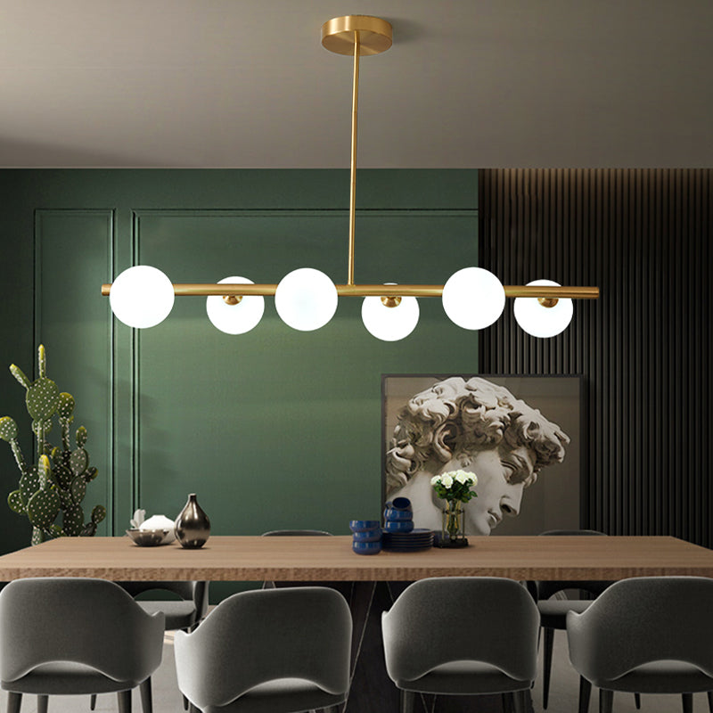 Orb Island Lighting Freeture Minimalist Glass Lampadario Apparecchio di illuminazione per sala da pranzo