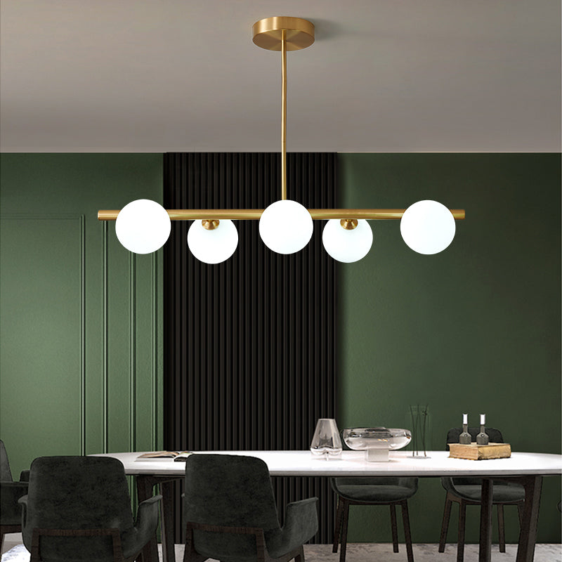 Orb Island Lighting Freeture Minimalist Glass Lampadario Apparecchio di illuminazione per sala da pranzo