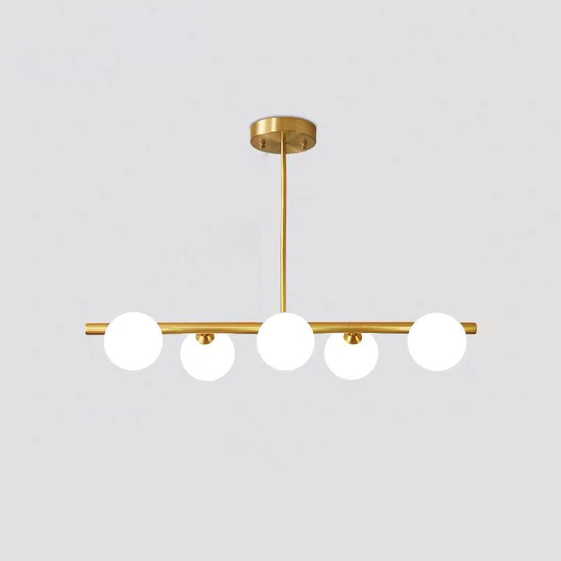 Orb Island Lighting Freeture Minimalist Glass Lampadario Apparecchio di illuminazione per sala da pranzo