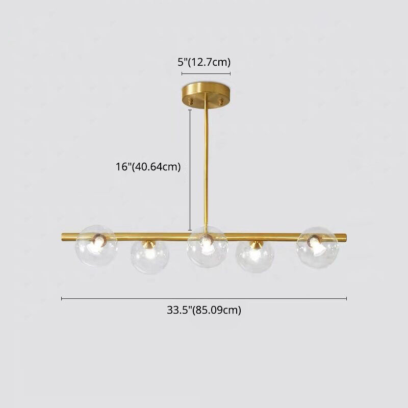 Orb Island Lighting Freeture Minimalist Glass Lampadario Apparecchio di illuminazione per sala da pranzo