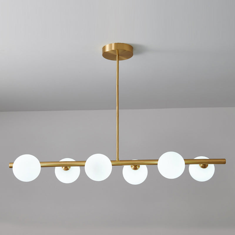 Orb Island Lighting Freeture Minimalist Glass Lampadario Apparecchio di illuminazione per sala da pranzo