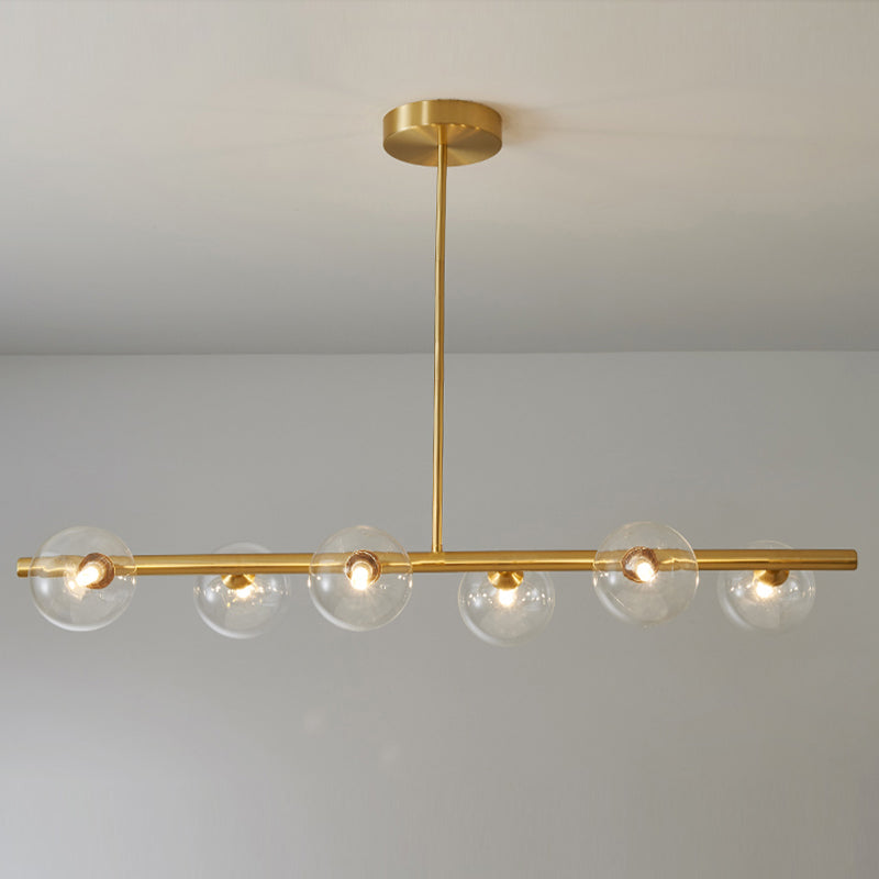 Orb Island Lighting Freeture Minimalist Glass Lampadario Apparecchio di illuminazione per sala da pranzo