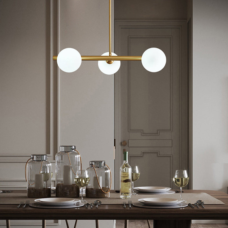 Orb Island Lighting Freeture Minimalist Glass Lampadario Apparecchio di illuminazione per sala da pranzo