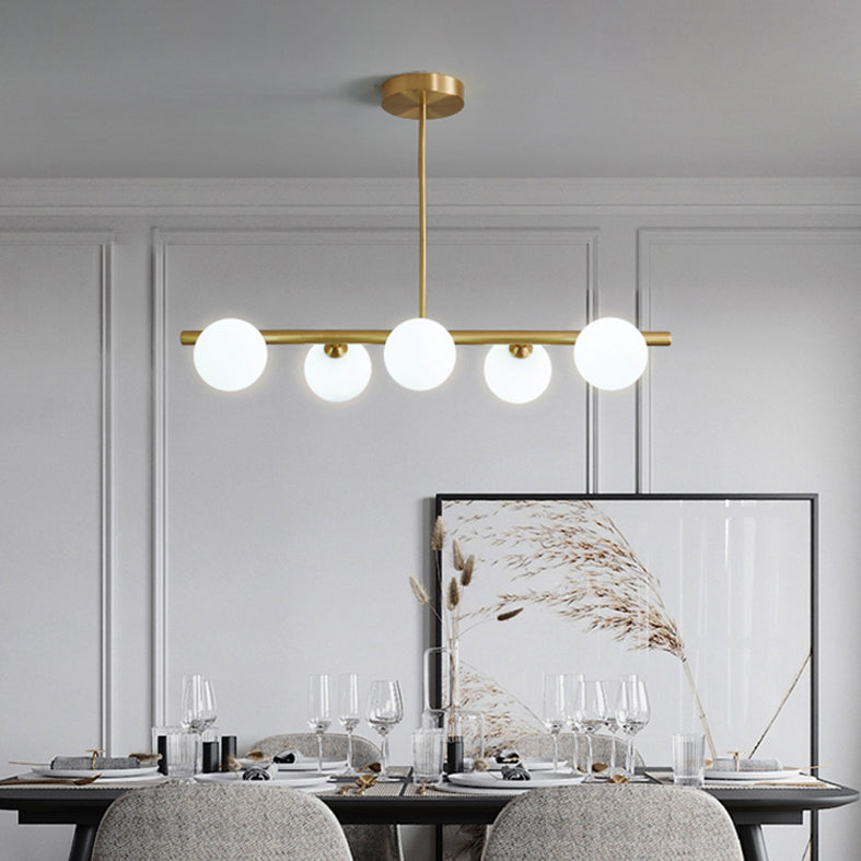 Orb Island Lighting Freeture Minimalist Glass Lampadario Apparecchio di illuminazione per sala da pranzo