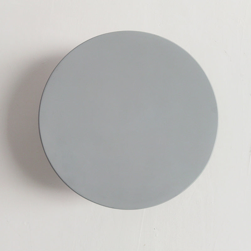 Round Simplicity Light Fixture Indoor Warm Lighting Fixtures in Gray for Bedroom