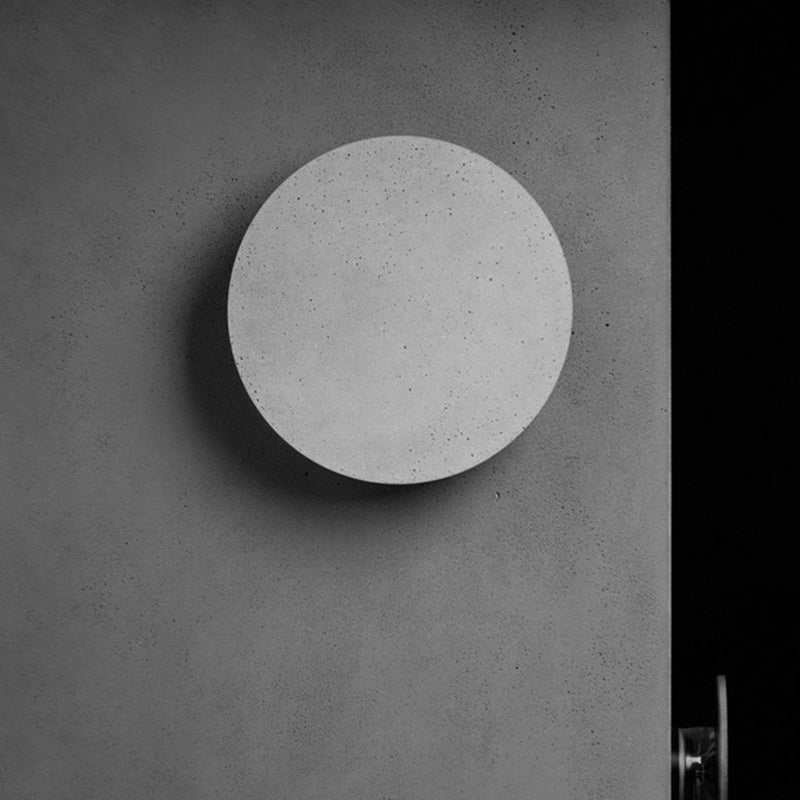 Round Simplicity Light Fixture Indoor Warm Lighting Fixtures in Gray for Bedroom