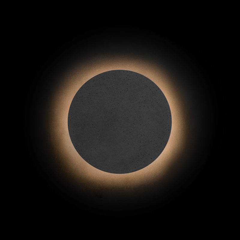 Round Simplicity Light Fixture Indoor Warm Lighting Fixtures in Gray for Bedroom