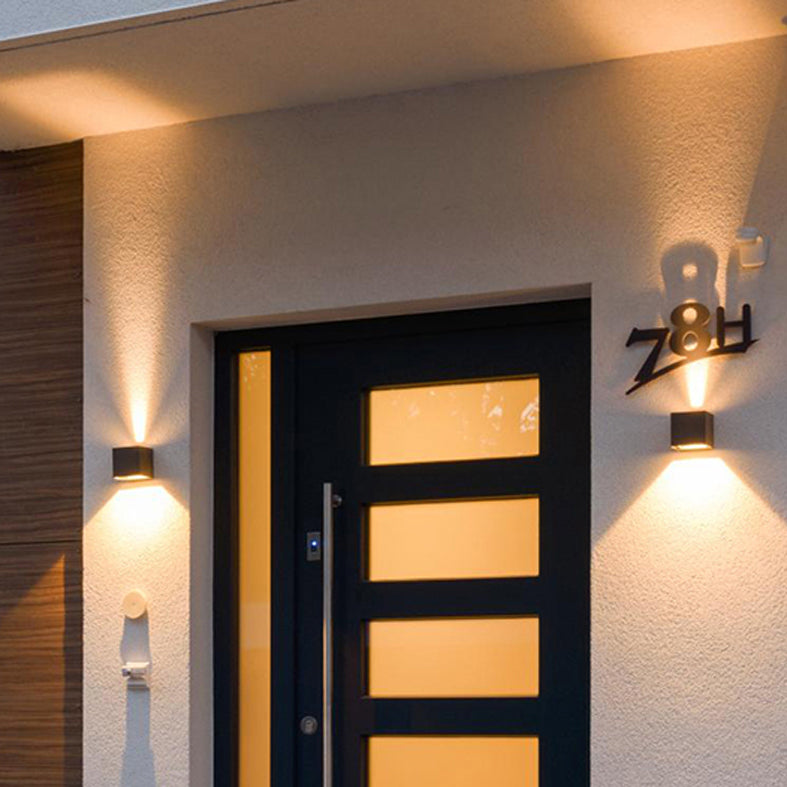 Modern Lighting Outdoor Sconces Disconce di lavatrice per la parete della casa con arte metallica