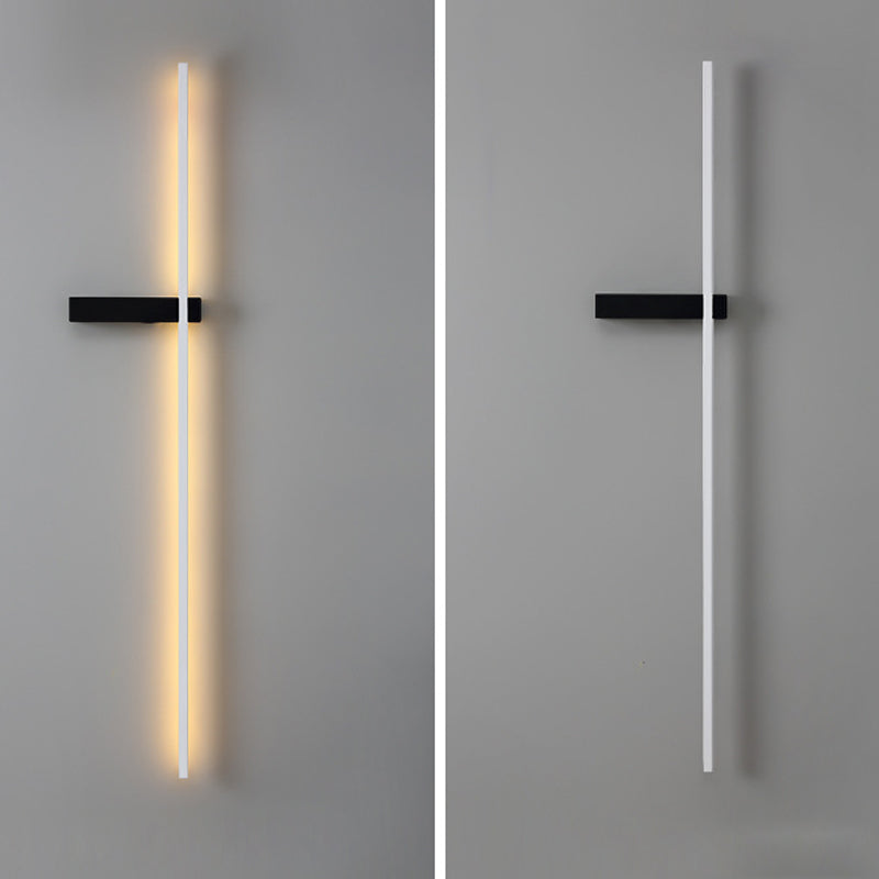 Iluminación de pared lineal moderna 1 luz de pared de luz con sombra acrílica