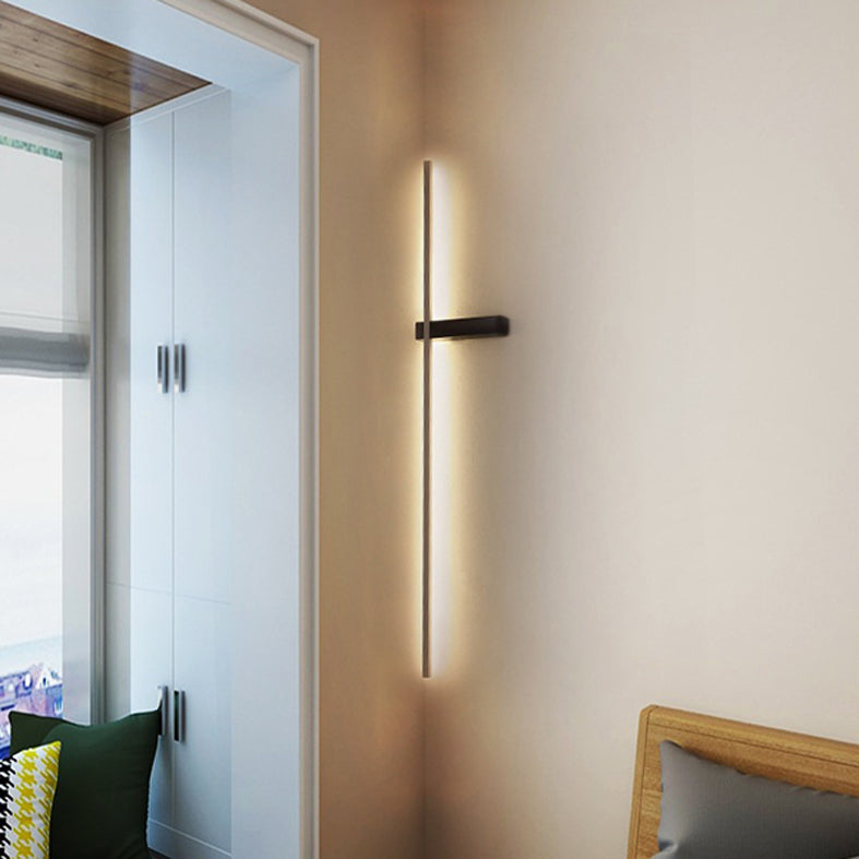 Iluminación de pared lineal moderna 1 luz de pared de luz con sombra acrílica
