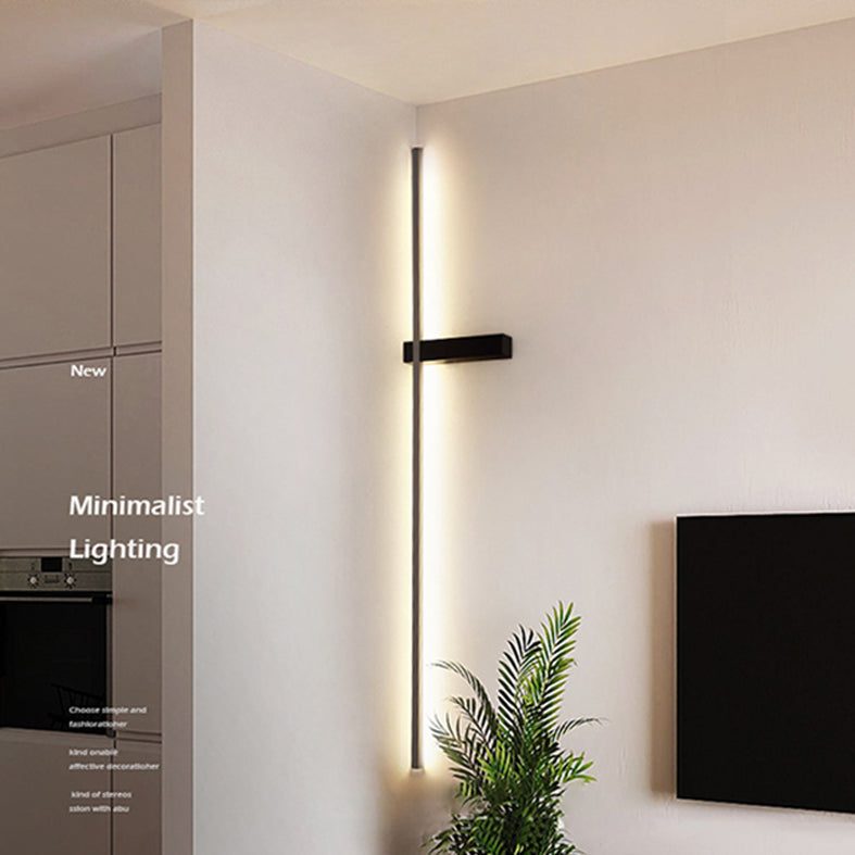 Iluminación de pared lineal moderna 1 luz de pared de luz con sombra acrílica