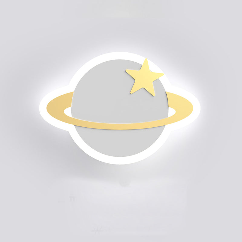 Cloud Shape Acrylic Wall Sconce LED Cartoon Children Bedroom Wall Light