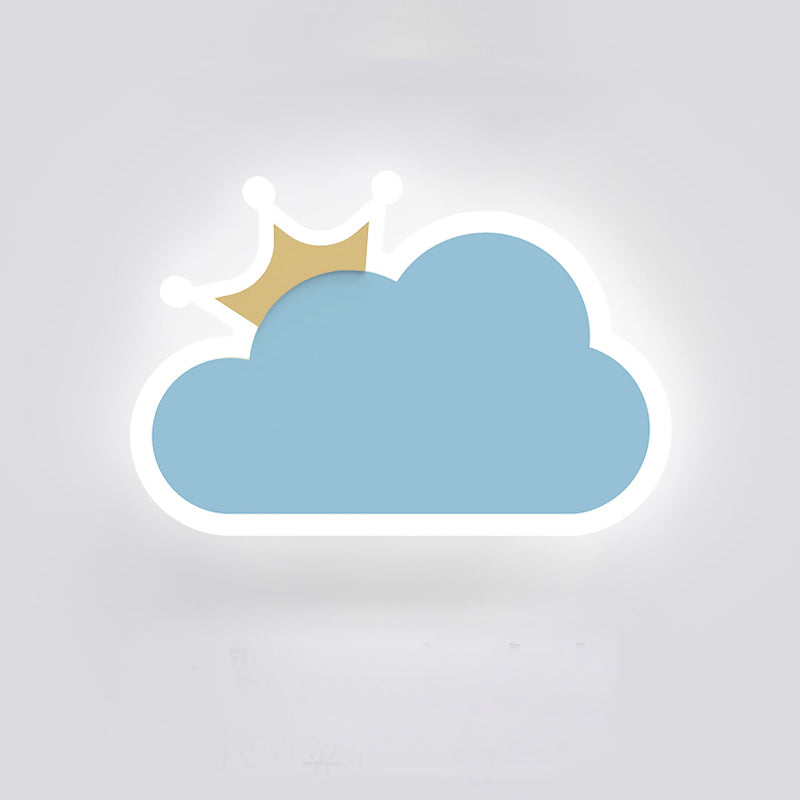 Cloud Shape Acrylic Wall Sconce LED Cartoon Children Bedroom Wall Light