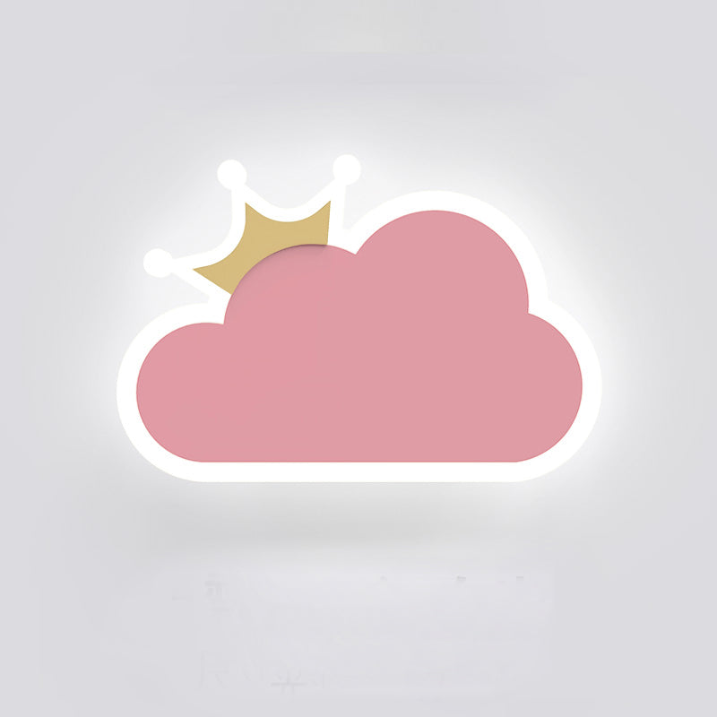 Cloud Shape Acrylic Wall Sconce LED Cartoon Children Bedroom Wall Light
