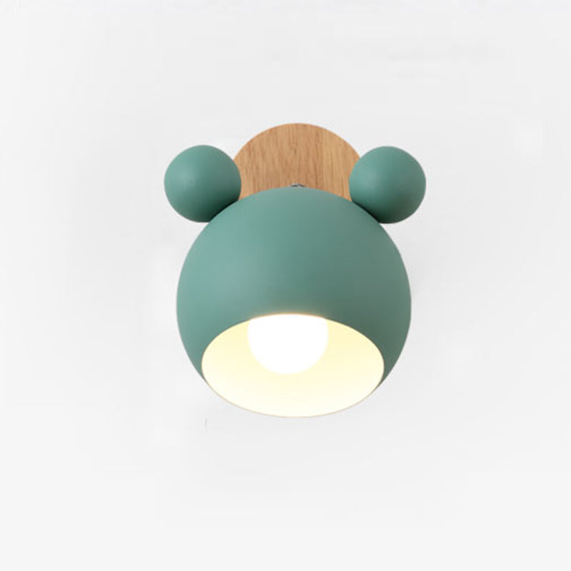 1 Light Wall Sconce Lamp Macaron Modern Metal Wall Mount Light Fixture for Boy Girl Bedroom