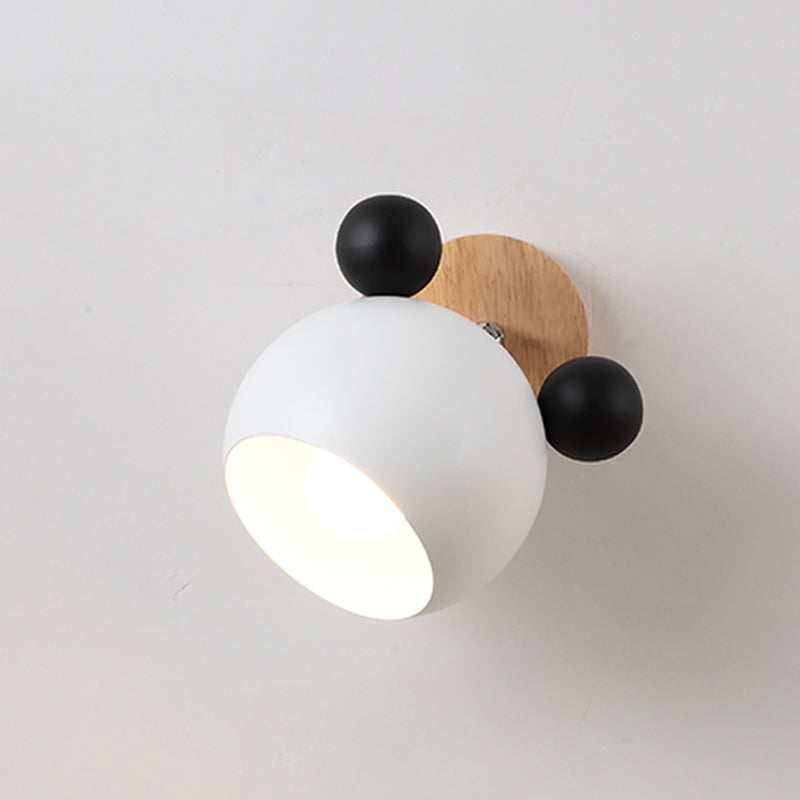 1 Light Wall Sconce Lamp Macaron Modern Metal Wall Mount Light Fixture for Boy Girl Bedroom