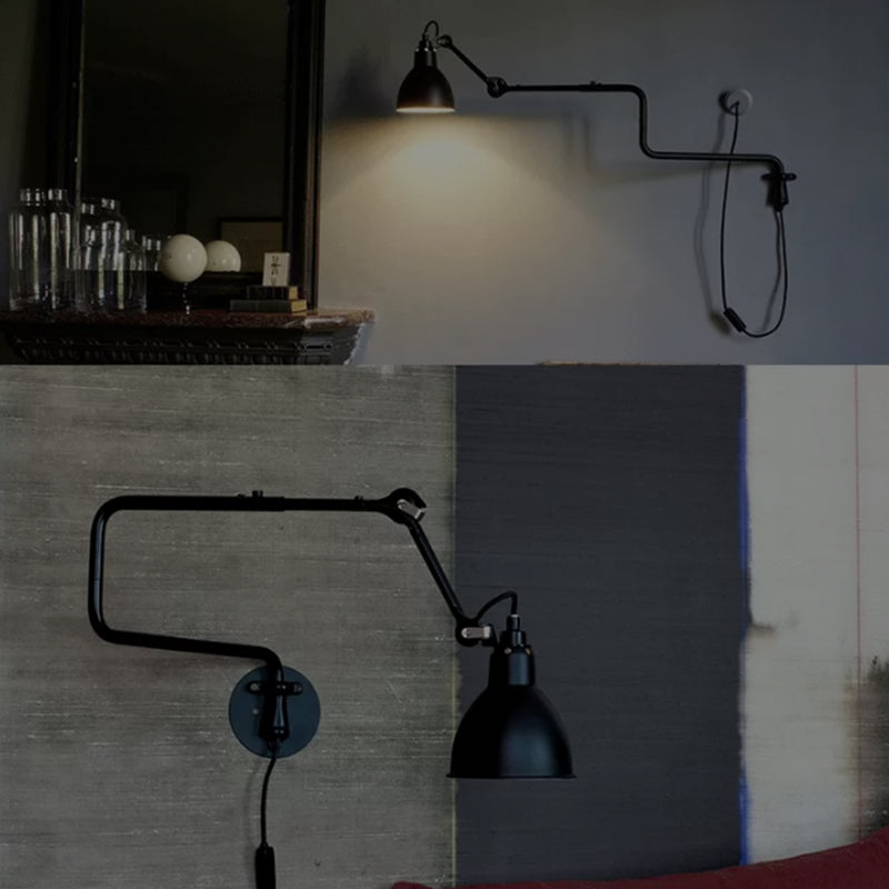 Lampada a parete a muro di swing lampada postmoderna semplicità in alluminio sconde murale per soggiorno