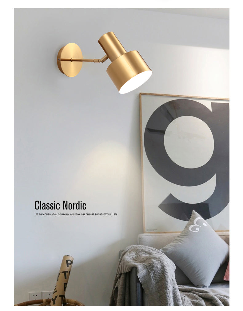 Lampada montata a parete di fiammata Postmoderna semplicità in metallo muro di scarico per soggiorno