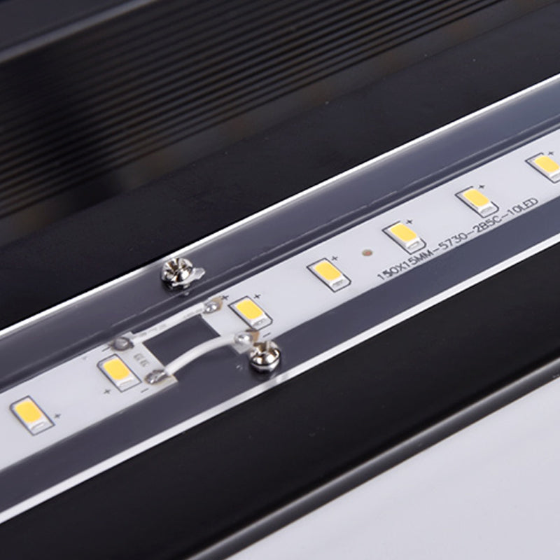 Lámpara cuadrada montada en la pared simplicidad posmoderna lámpara de montaje de pared de aluminio para sala de estar