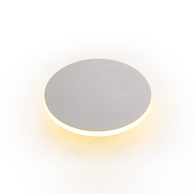 Lámpara montado en la pared redonda simplicidad posmoderna lámpara de montaje de pared acrílica para sala de estar