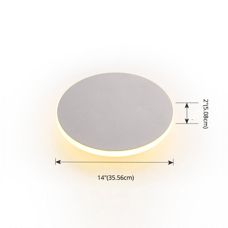 Lámpara montado en la pared redonda simplicidad posmoderna lámpara de montaje de pared acrílica para sala de estar