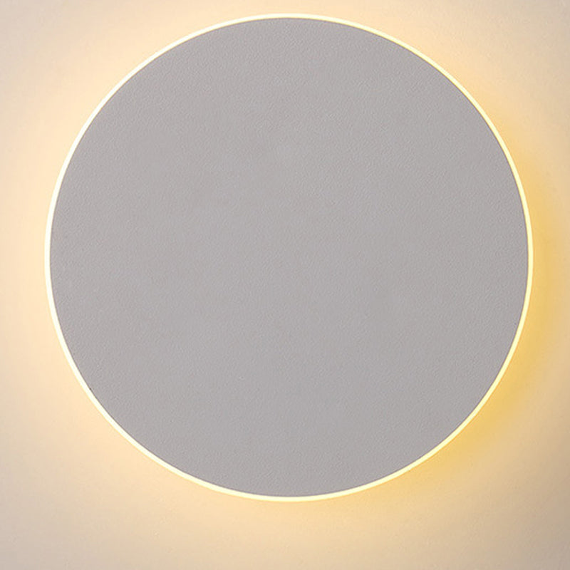 Lámpara montado en la pared redonda simplicidad posmoderna lámpara de montaje de pared acrílica para sala de estar