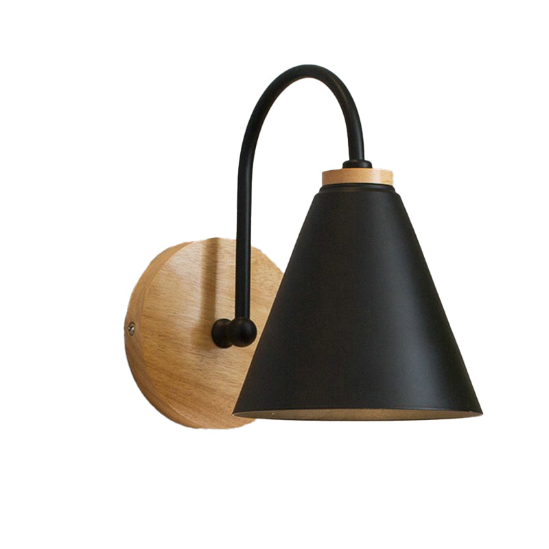 Cone Wall Mounted Lamp Modern Simplicity Macaron Metal Wall Mount Lamp for Living Room