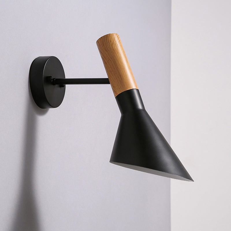 Cone Wall Mounted Lamp Modern Simplicity Macaron Metal Wall Mount Lamp for Living Room