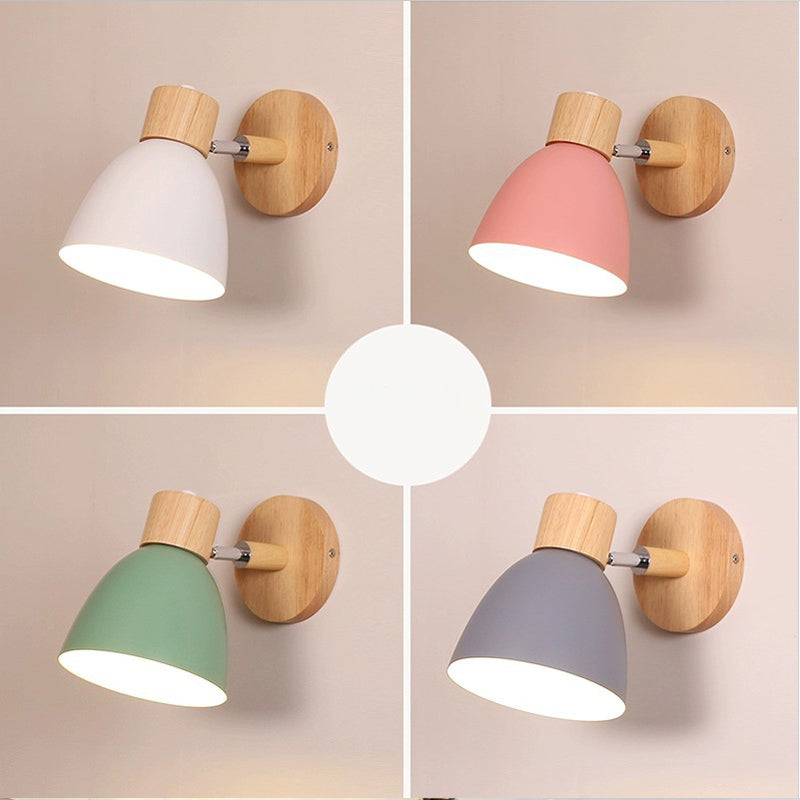 Lámpara montada en la pared de tazón Lámpara de montaje de pared de metal de macarricidad de macarrón de tazón para sala de estar
