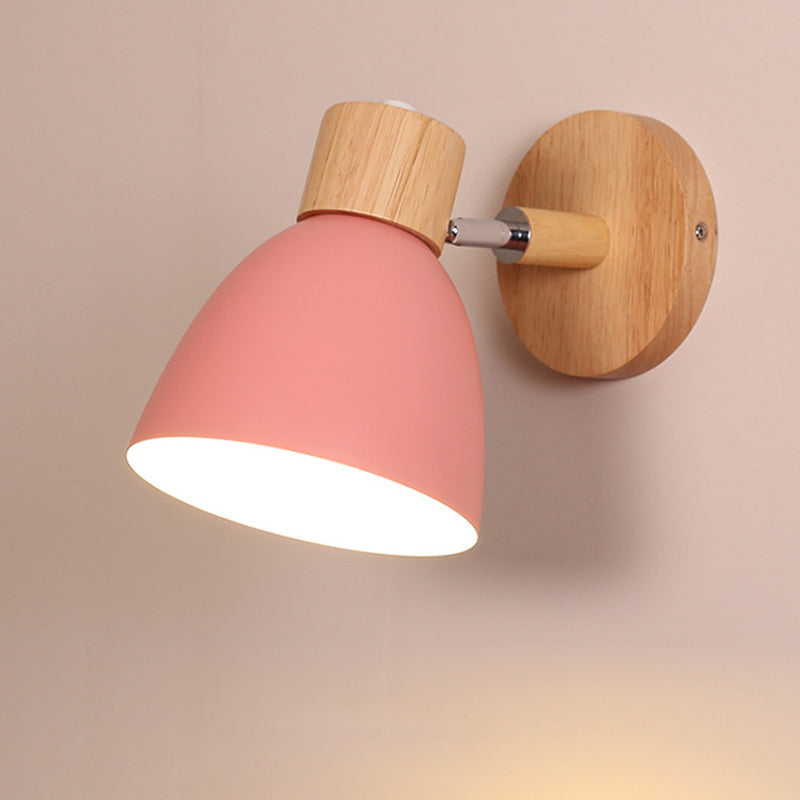 Lámpara montada en la pared de tazón Lámpara de montaje de pared de metal de macarricidad de macarrón de tazón para sala de estar