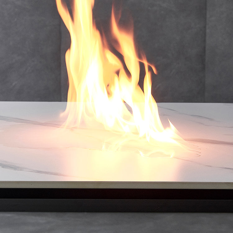 Contemporary Rectangle Shape White Dining Set Sintered Stone Standard Dining Set for Kitchen