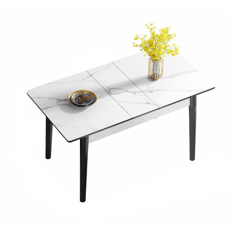Traditional Standard Sintered Stone Dining Room Set of Collapsible Rectangle for Kitchen Table Set