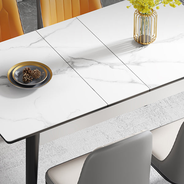 Traditional Standard Sintered Stone Dining Room Set of Collapsible Rectangle for Kitchen Table Set