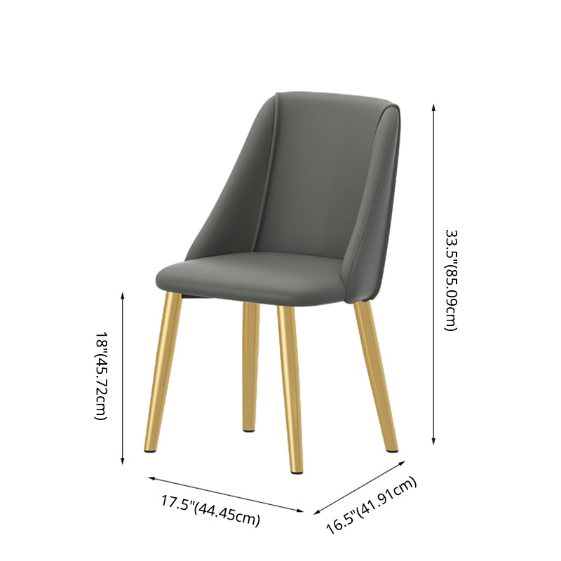 Rectangular Scandinavian Style Sintered Stone Dining Room Set Dining Furniture with Metallic Base