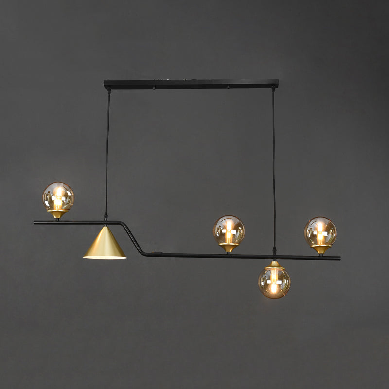 Modern Island Lighting Linear Clear Glass Kroonluchter Licht armatuur voor eetkamer